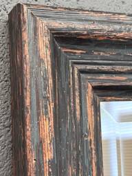 Handmade Wall Mirror Handcrafted Mirror Distressed Shabby Chic Solid Wood Black Made in Cumbria