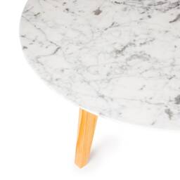 Luna Upcycled Carrara Marble Coffee Table, Douglas Fir Legs - thumbnail 3
