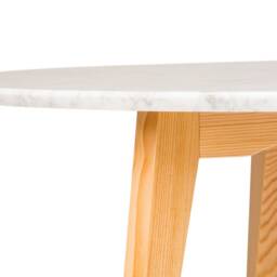 Luna Upcycled Carrara Marble Coffee Table, Douglas Fir Legs - thumbnail 2