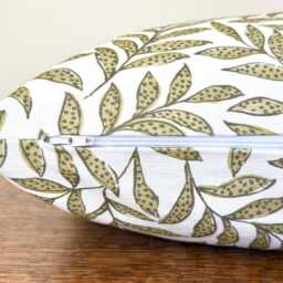 1755. Rasika Willow Leaves Cotton/Linen Cushion Cover, Various Sizes - thumbnail 2