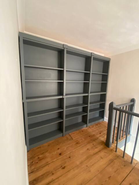 The Cambridge Handcrafted Bookcase Library Booknook Storage Cabinet Deposit Available - image 1