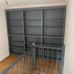 The Cambridge Handcrafted Bookcase Library Booknook Storage Cabinet Deposit Available - thumbnail 2