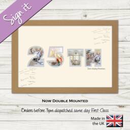 25Th Photo Frame Anniversary Silver Wedding Special Gift Cut Num-880D By Photos in A Word - thumbnail 1