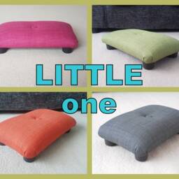 Handmade Low Footstool Little Buttoned Under Desk Footrest With Plastic Feet - thumbnail 4