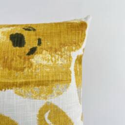 Mustard, Flowers Cotton Cushion, Scatter Cushions. Multiple Sizes, Sofa Cushion With Zip - thumbnail 3