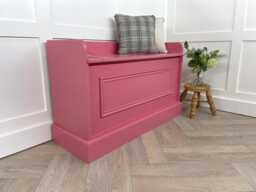 3Ft Wide Handmade Backless Storage Bench Solid Wood Hall Seat, Custom Color