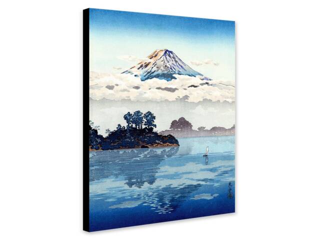 Mount Fuji Japanese Landscape Art - Lake Kawaguchi Canvas Print - image 1