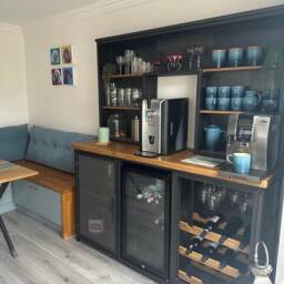 Industrial Home Bar Drinks Cabinet With Fridge & Wine Rack - thumbnail 2
