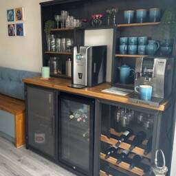 Industrial Home Bar Drinks Cabinet With Fridge & Wine Rack - thumbnail 3