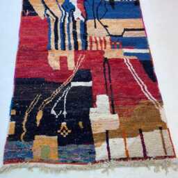 Handwoven Beni Ourain Wool Rug Moroccan Shag Rug For Living Room - thumbnail 3