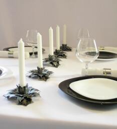 Wedding Table Centerpiece Candle Holder Flower Tealight Candlestick Party Wedding Decoration Lights Floral Decor Centerpiece - thumbnail 1