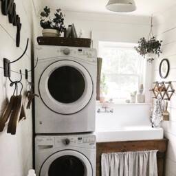 Cotton Linen Blend Cafe Curtains Shabby Chic Farmhouse Tier Curtains - thumbnail 3