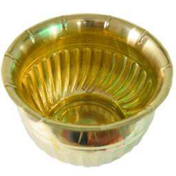 Handcrafted Round Brass Planter - Plant Container Flower Pot - Indoor/Outdoor - thumbnail 3