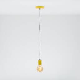 Otto Ceiling Pendant Lamp - Yellow You Choose We Build Textile Cable Color Cord Industrial Swag - thumbnail 2