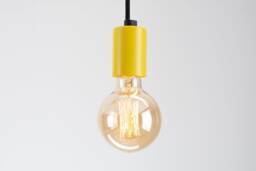 Otto Ceiling Pendant Lamp - Yellow You Choose We Build Textile Cable Color Cord Industrial Swag - thumbnail 1