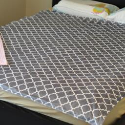 Minky Adult Blanket - Personalized Minky Large Throw Gray Blanket-Minky Throw-Grey - thumbnail 3