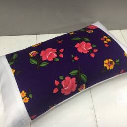 Floral Silk Ikat Lumbar Pillow Cover, Purple & White - 12x20 - thumbnail 4