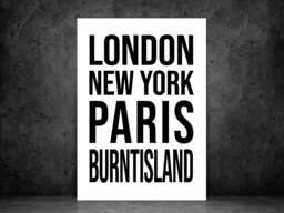 Burntisland Iconic Bold Town Scotland Print Poster - Fife Gift Bespoke A5 A4 A3 Framed Or Unframed - thumbnail 1