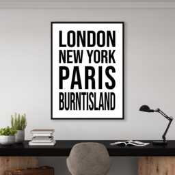 Burntisland Iconic Bold Town Scotland Print Poster - Fife Gift Bespoke A5 A4 A3 Framed Or Unframed - thumbnail 2