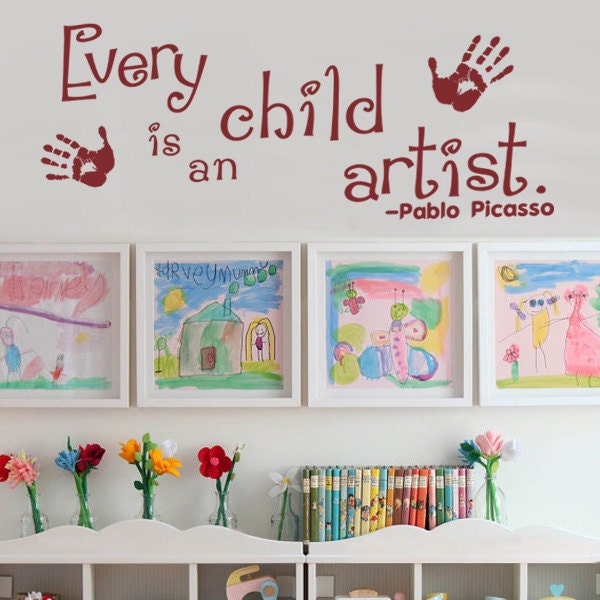 Masterpieces Wall Decal Every Child Is An Artist Playroom Art Display Decor - 153 - image 1