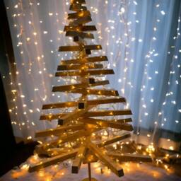 Eco-Friendly Christmas Tree 5Ft - Reclaimed Wood Decoration The Evergreen - thumbnail 2