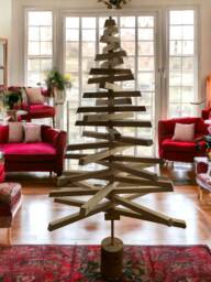 Eco-Friendly Christmas Tree 5Ft - Reclaimed Wood Decoration The Evergreen