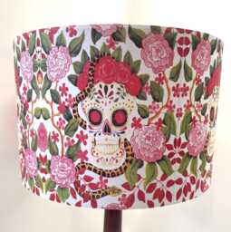 Floral Skull Lampshade Multi Gothic By Fatta Da Mamma Free Gift