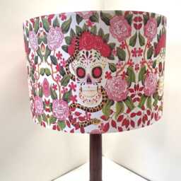 Floral Skull Lampshade Multi Gothic By Fatta Da Mamma Free Gift - thumbnail 3