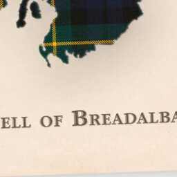 Clan Campbell Of Breadalbane Scottish Tartan Map - Scotland Family Wall Decor, Ready To Hang - thumbnail 4
