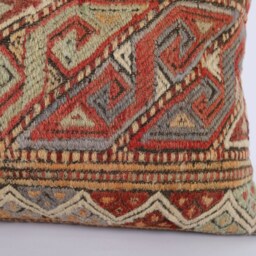 16x24 Kilim Lumbar Pillow Cover Turkish Wool Cushion - thumbnail 2