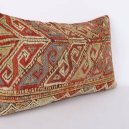 16x24 Kilim Lumbar Pillow Cover Turkish Wool Cushion - thumbnail 3