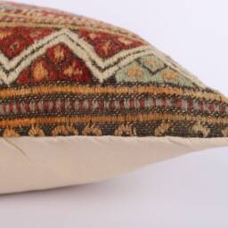 16x24 Kilim Lumbar Pillow Cover Turkish Wool Cushion - thumbnail 4