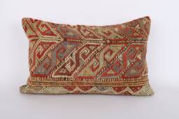16x24 Kilim Lumbar Pillow Cover Turkish Wool Cushion - thumbnail 1