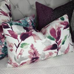 Leaf Purple Cushion Cover Pillow Floral Purple Modern Home Decor For Chair Sofa Bed Designer Country - thumbnail 2