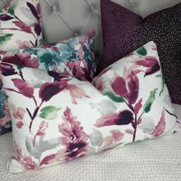 Leaf Purple Cushion Cover Pillow Floral Purple Modern Home Decor For Chair Sofa Bed Designer Country - thumbnail 1