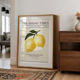 Lemon Watercolor Print Inspirational Kitchen Art - The Hiking Times - thumbnail 2