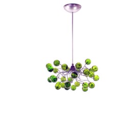 Green Ceiling Light, Pendant Light With Transparent Bubbles, For Girls Or Boy Bedroom - thumbnail 2