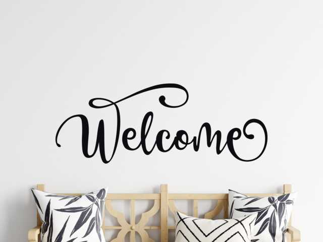 Welcome Wall Decal - Sticker - Vinyl Art - Door Sticker - image 1