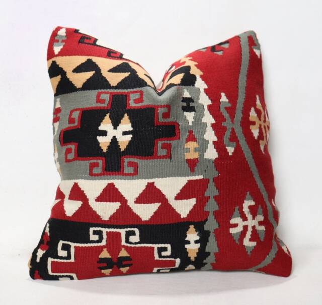 Cojin Kilim Izmir , Turkish Pillow Case, Klim Caver, Case , K 10 - image 1