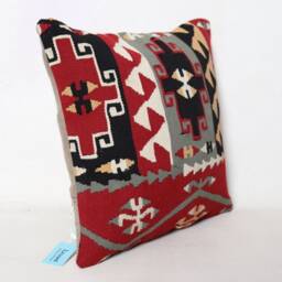 Cojin Kilim Izmir , Turkish Pillow Case, Klim Caver, Case , K 10 - thumbnail 2