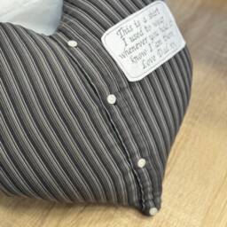 Memory Shirt Pillow Heart Keepsake Cushion With Patch - thumbnail 3