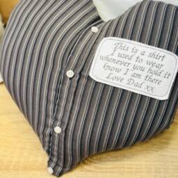 Memory Shirt Pillow Heart Keepsake Cushion With Patch - thumbnail 2
