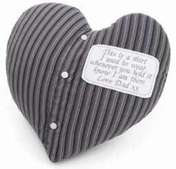 Memory Shirt Pillow Heart Keepsake Cushion With Patch