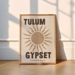 Tulum Gypset Print - 3 Colours Travel - Travel Prints, Print, Travel, Mexico, Poster, Mexico Funky, Boho - thumbnail 3