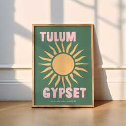 Tulum Gypset Print - 3 Colours Travel - Travel Prints, Print, Travel, Mexico, Poster, Mexico Funky, Boho - thumbnail 2