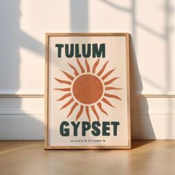 Tulum Gypset Print - 3 Colours Travel - Travel Prints, Print, Travel, Mexico, Poster, Mexico Funky, Boho - thumbnail 1