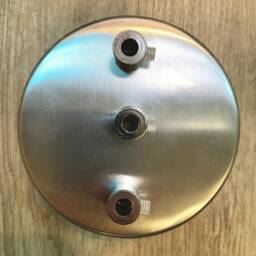 3Way Metal Ceiling Rose in Brushed Chrome Finish Fully Handmade Ideal For Pendant Lighting - thumbnail 3