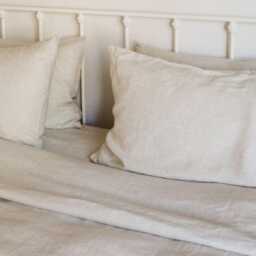 Natural Linen Duvet Cover - Stonewashed European Flax Bedding, Oeko Tex - thumbnail 3