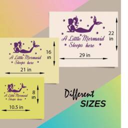 In-Style Decals Wall Vinyl Decal Home Decor Art Sticker A Little Mermaid Sleeps Here Phrase Quote Girl Nursery Removable Design 59 - thumbnail 2