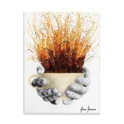 Coffee Splash Canvas Print, Kitchen Cafe Wall Art - thumbnail 1